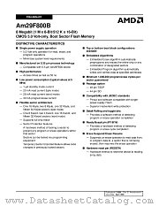AM29F800B datasheet pdf Advanced Micro Devices