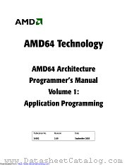 AMD64 datasheet pdf Advanced Micro Devices