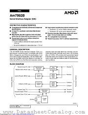 AM7992B datasheet pdf Advanced Micro Devices