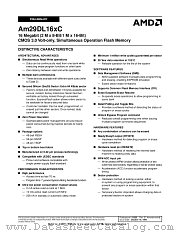 AM29DL16XC datasheet pdf Advanced Micro Devices