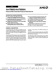 AM79865/AM79866A datasheet pdf Advanced Micro Devices