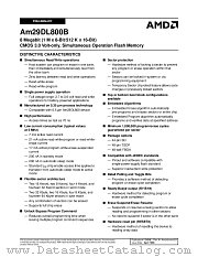 AM29DL800B datasheet pdf Advanced Micro Devices