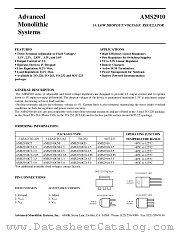 AMS2910 datasheet pdf Advanced Monolithic Systems