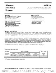 AMS2930 datasheet pdf Advanced Monolithic Systems