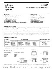 AMS317 datasheet pdf Advanced Monolithic Systems
