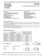 AMS1085 datasheet pdf Advanced Monolithic Systems