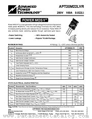 APT20M22LVR datasheet pdf Advanced Power Technology
