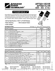 APT6011LVR datasheet pdf Advanced Power Technology
