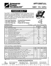 APT12067JLL datasheet pdf Advanced Power Technology
