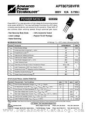 APT8075BVFR datasheet pdf Advanced Power Technology