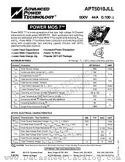 APT5010JLL datasheet pdf Advanced Power Technology