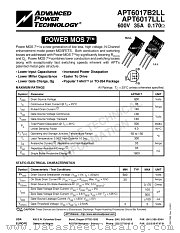 APT6017B2LL datasheet pdf Advanced Power Technology