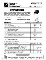 APT6035SVR datasheet pdf Advanced Power Technology