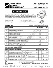 APT20M13PVR datasheet pdf Advanced Power Technology