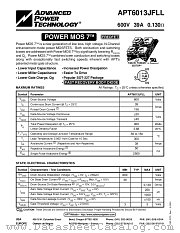 APT6013JFLL datasheet pdf Advanced Power Technology