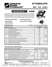APT20M22JVFR datasheet pdf Advanced Power Technology
