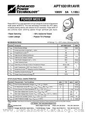 APT1001R1AVR datasheet pdf Advanced Power Technology