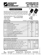 APT20M18LVR datasheet pdf Advanced Power Technology