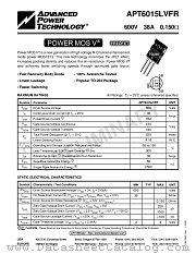 APT6015LVFR datasheet pdf Advanced Power Technology