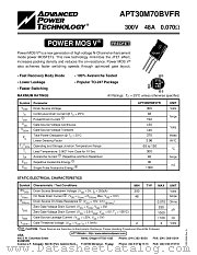 APT30M70BVFR datasheet pdf Advanced Power Technology