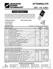 APT50M60L2VR datasheet pdf Advanced Power Technology