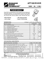APT1001R1HVR datasheet pdf Advanced Power Technology