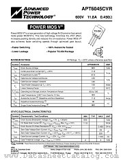 APT6045CVR datasheet pdf Advanced Power Technology