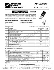 APT6030BVFR datasheet pdf Advanced Power Technology