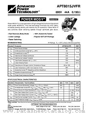 APT8015JVFR datasheet pdf Advanced Power Technology