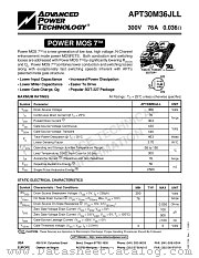 APT30M36JLL datasheet pdf Advanced Power Technology