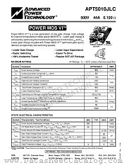 APT5010JLC datasheet pdf Advanced Power Technology