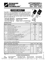 APT30M30B2LL datasheet pdf Advanced Power Technology