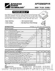 APT50M50PVR datasheet pdf Advanced Power Technology