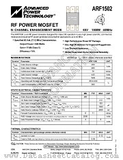 ARF1502 datasheet pdf Advanced Power Technology