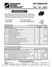 APT10M25SVR datasheet pdf Advanced Power Technology