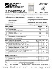 ARF1501 datasheet pdf Advanced Power Technology