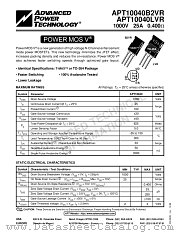 APT10040LVR datasheet pdf Advanced Power Technology