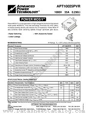 APT10025PVR datasheet pdf Advanced Power Technology