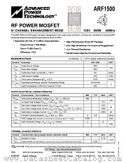 ARF1500 datasheet pdf Advanced Power Technology