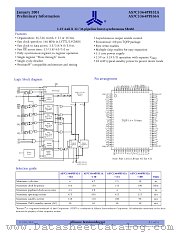 AS7C3364PFS32A datasheet pdf Alliance Semiconductor