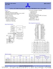 AS6UA25617 datasheet pdf Alliance Semiconductor