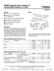AS191-73 datasheet pdf Alpha Industries Inc