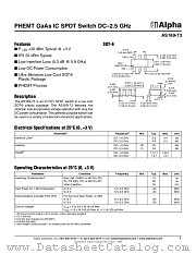 AS169-73 datasheet pdf Alpha Industries Inc