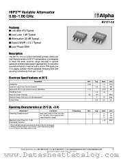 AV111-12 datasheet pdf Alpha Industries Inc