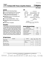 AP134-501 datasheet pdf Alpha Industries Inc
