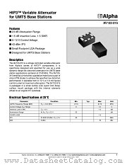 AV133-315 datasheet pdf Alpha Industries Inc