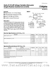 AV104-12 datasheet pdf Alpha Industries Inc
