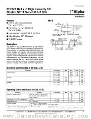 AS190-73 datasheet pdf Alpha Industries Inc