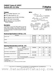 AS182-73 datasheet pdf Alpha Industries Inc