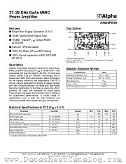 AA038P5-00 datasheet pdf Alpha Industries Inc